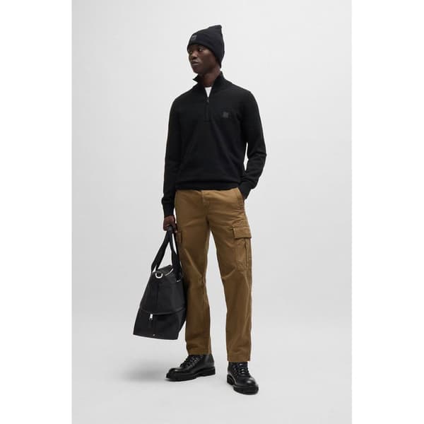 Boss Kanobix S 10265846 Halv Lynlås Sweater Sort L Mand