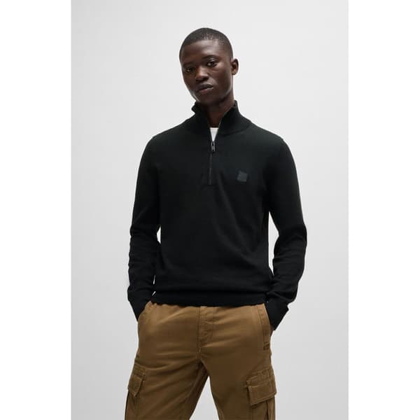Boss Kanobix S 10265846 Halv Lynlås Sweater Sort L Mand