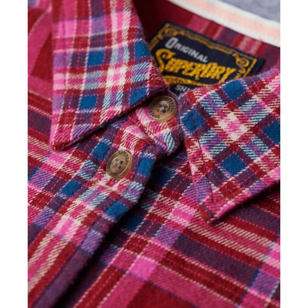 Superdry Lumberjack Check Flannel övertröja Röd 2XS Kvinna