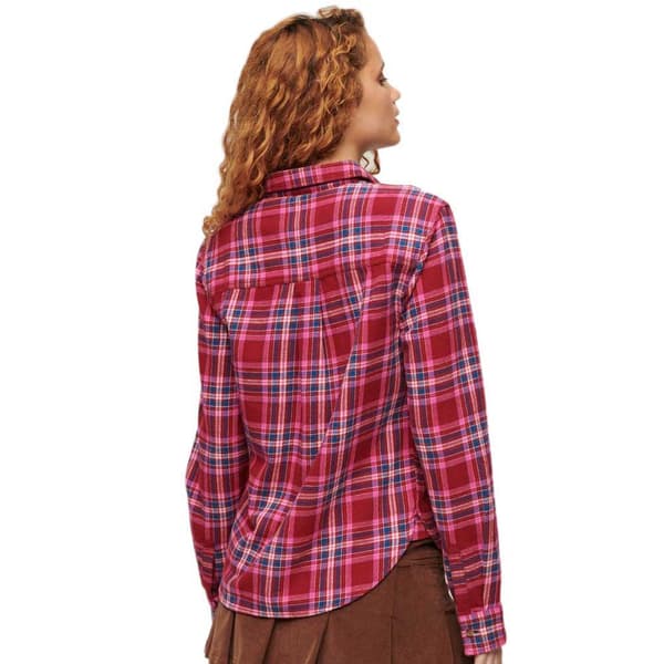 Superdry Lumberjack Check Flannel övertröja Röd 2XS Kvinna