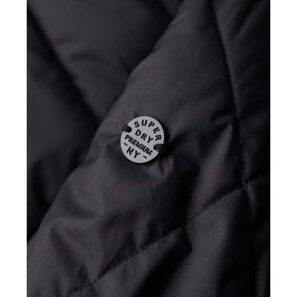 Superdry Superlong Quilt Liner Jacka Svart S Kvinna
