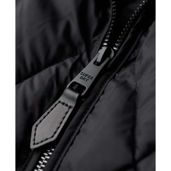Superdry Superlong Quilt Liner Jacka Svart S Kvinna