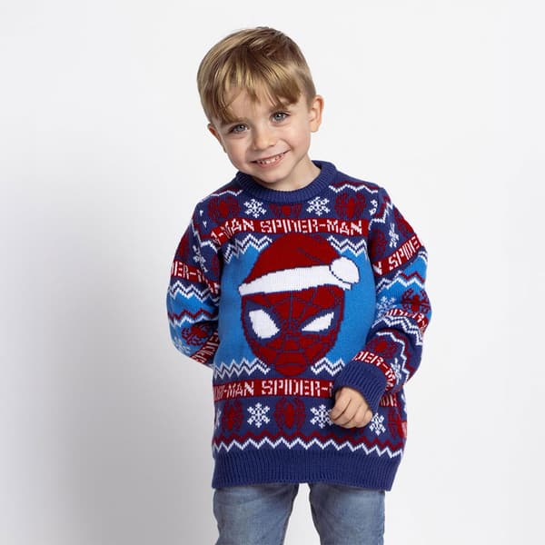 Cerda Group Knitted Christmas Spiderman Villapaita Sininen 4 Years