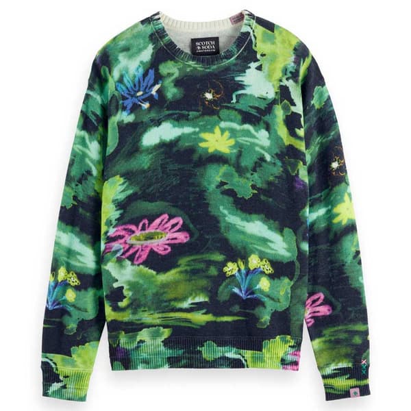 Scotch & Soda Dropped Shoulder Jacquard Trøje Grøn M Mand