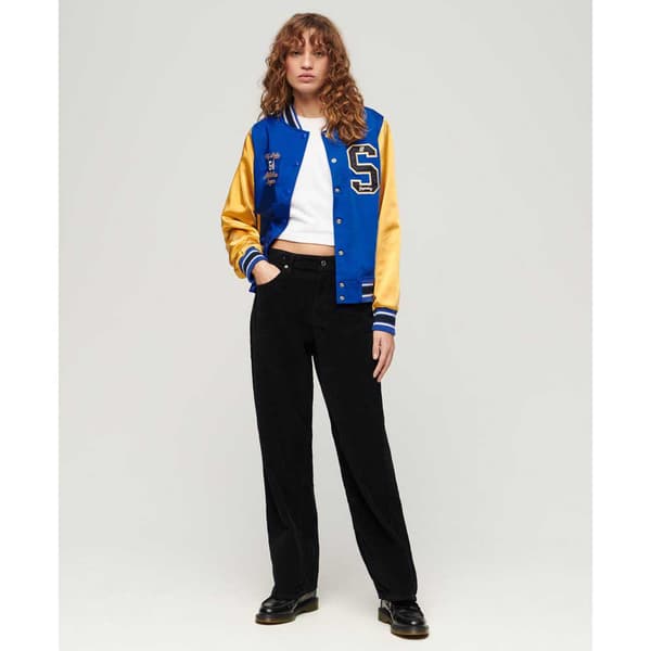 Superdry Luxe Varsity Jacka Blå XS Kvinna