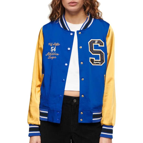 Superdry Luxe Varsity Jacka Blå XS Kvinna