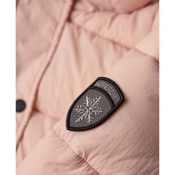 Superdry Faux Fur Puffjacka Rosa L Kvinna