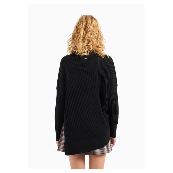 Armani Exchange 6dym1h_ym1rz Striktrøje Med Høj Hals Sort L Kvinde