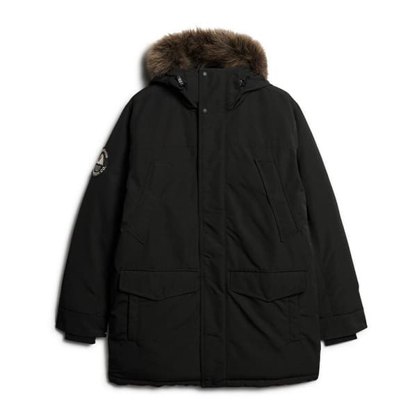 Superdry Everest Faux Fur Jakke Sort L Mand