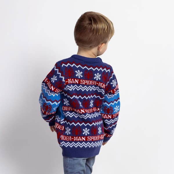 Cerda Group Knitted Christmas Spiderman Tröja Blå 3 Years