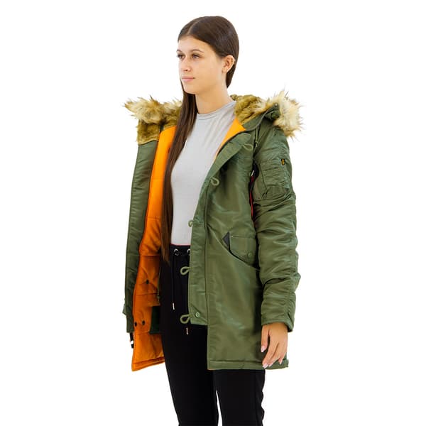 Alpha Industries N3b Vf 59 Frakke Grøn M Kvinde