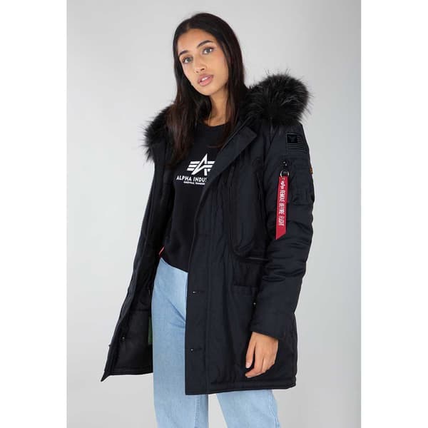 Alpha Industries Polar Jakke Sort S Kvinde