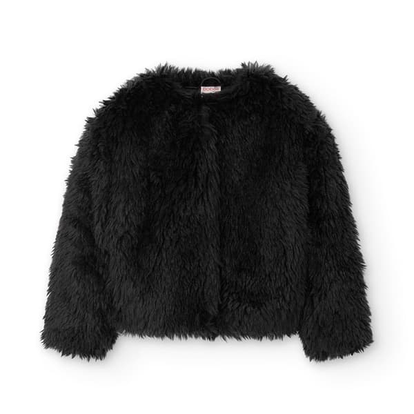 Boboli Fur Jakke Sort 8 Years