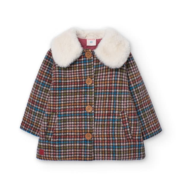 Boboli Jacquard Check Jacka Brun 8 Years