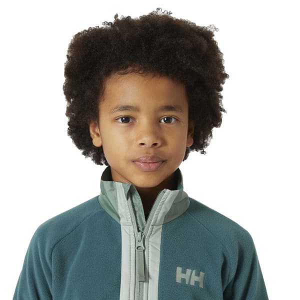 Helly Hansen Marka Fleecejakke Med Fuld Lynlås Grøn,Blå 12 Years