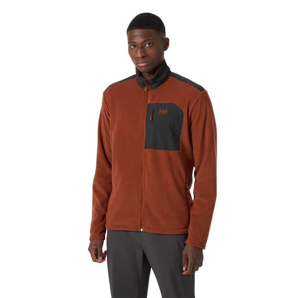 Helly Hansen Daybreaker Block Fleecejakke Med Fuld Lynlås Brun,Orange S Mand
