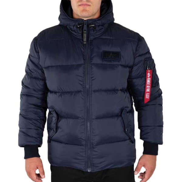 Alpha Industries Hooded Puffer Fd Jacka Blå L Man