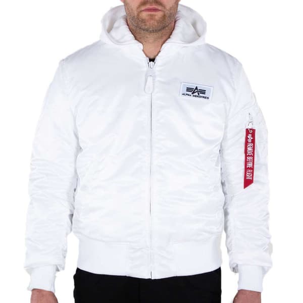 Alpha Industries Ma-1 Zh Back Print Jacka Vit XL Man
