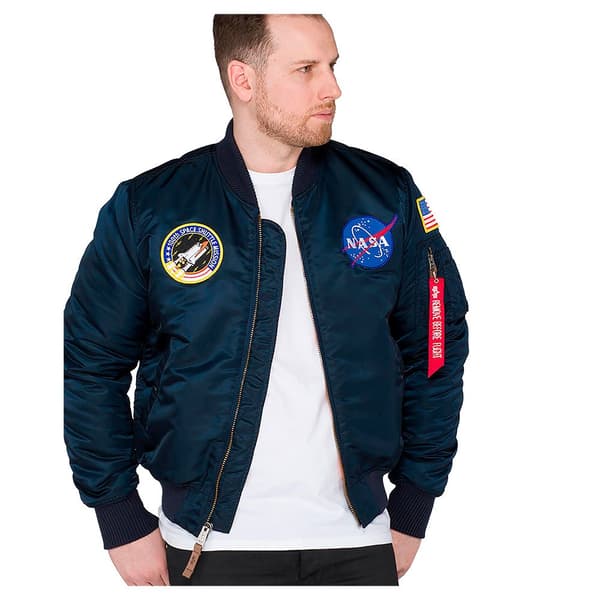 Alpha Industries Ma-1 Vf Nasa Jakke Blå XL Mand