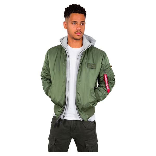 Alpha Industries Ma-1 D-tec Jakke Grøn M Mand