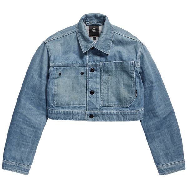 G-star Cropped Denimjakke Blå 2XL Kvinde