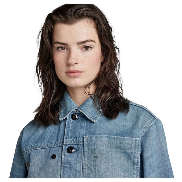 G-star Cropped Denimjakke Blå 2XL Kvinde