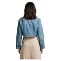 Miniatyrbillede 2 af 6: G-star Cropped Denimjakke Blå 2XL Kvinde