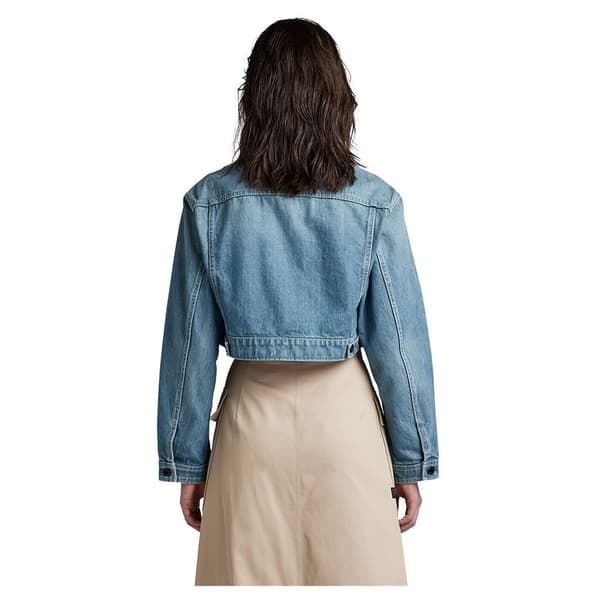 G-star Cropped Denimjakke Blå 2XL Kvinde