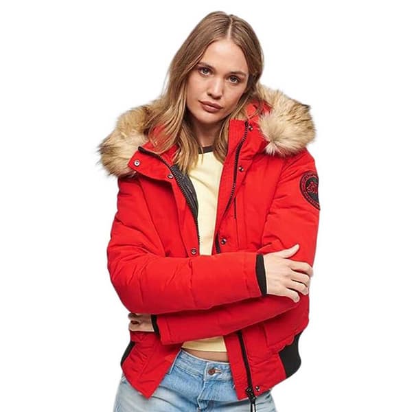 Superdry Everest Bomber Puffjacka Röd L Kvinna