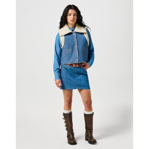Wrangler 112356501 Denimjakke Blå XS Kvinde