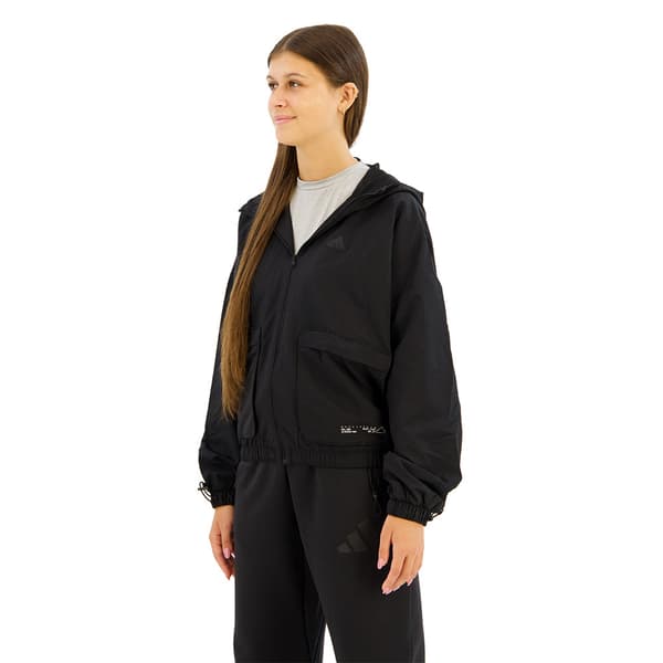 Adidas City Escape Woven Windbreaker Jacka Svart S Kvinna