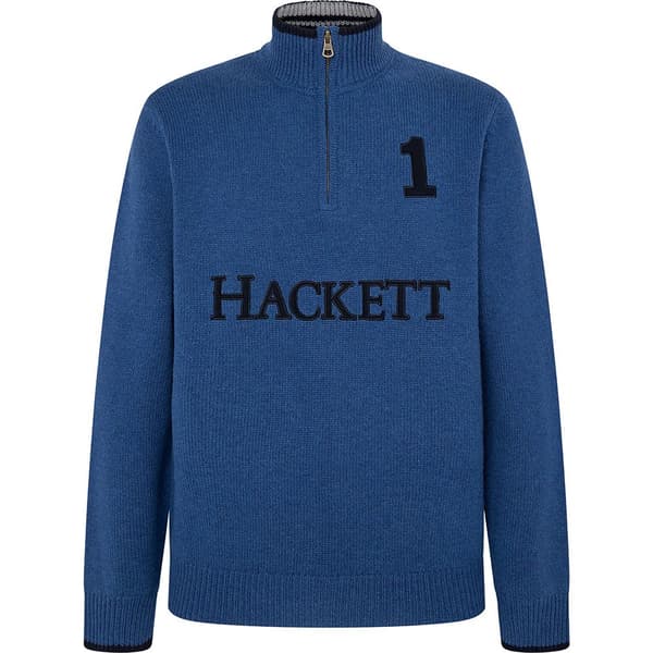 Hackett Hm703226 Halv Dragkedja Tröja Blå XL Man