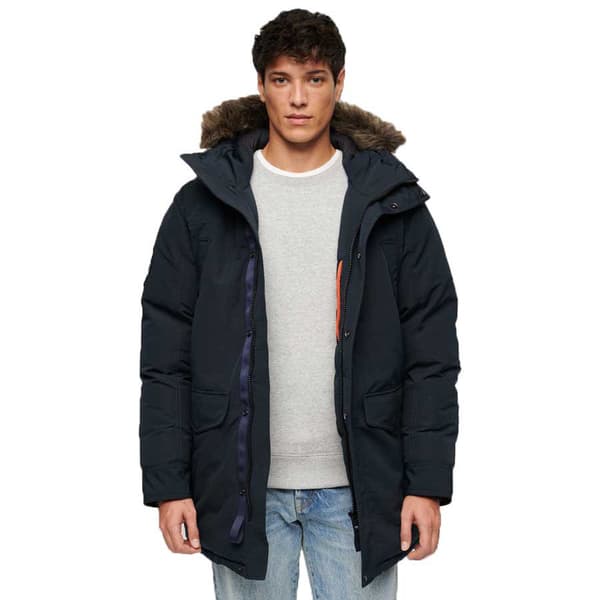 Superdry Everest Faux Fur Jacka Blå XL Man