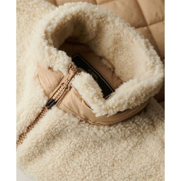 Superdry Workwear Fleece Hybrid Jakke Beige S Kvinde