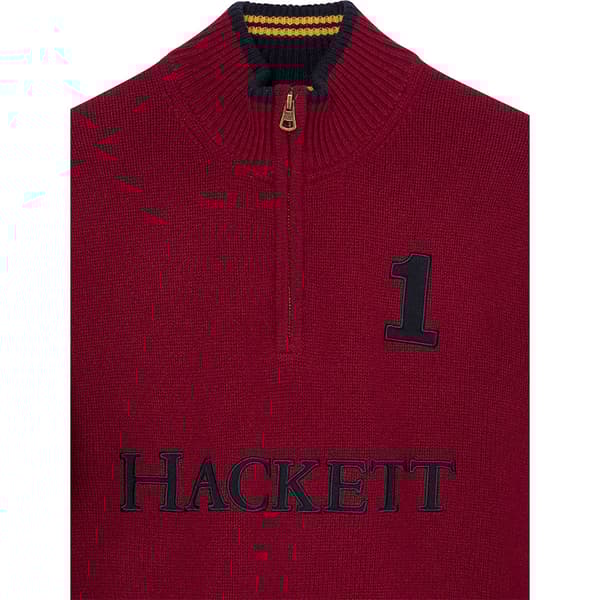 Hackett Hm703226 Halv Dragkedja Tröja Röd S Man