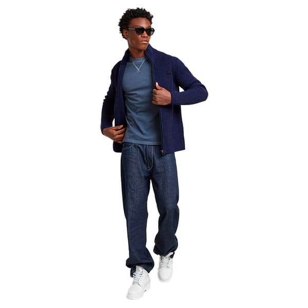 G-star Double Collar Trøje Med Lynlås Blå XL Mand