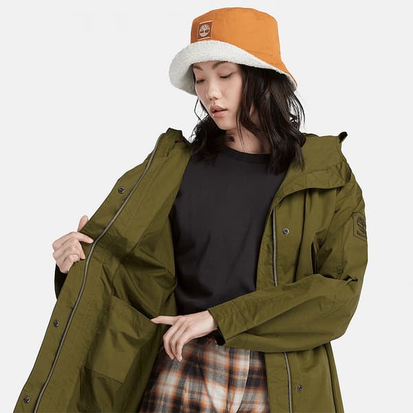 Timberland Fishtail Parka Grøn M Kvinde