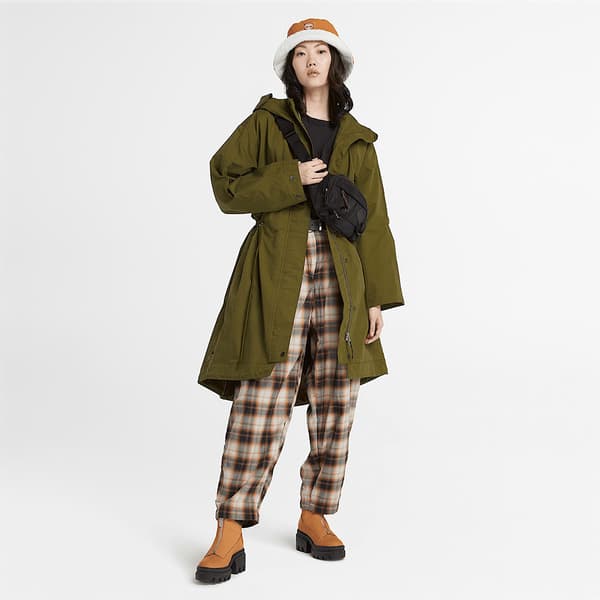 Timberland Fishtail Parka Grøn M Kvinde