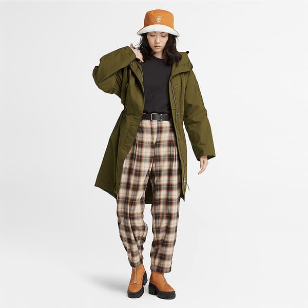 Timberland Fishtail Parka Grönt M Kvinna