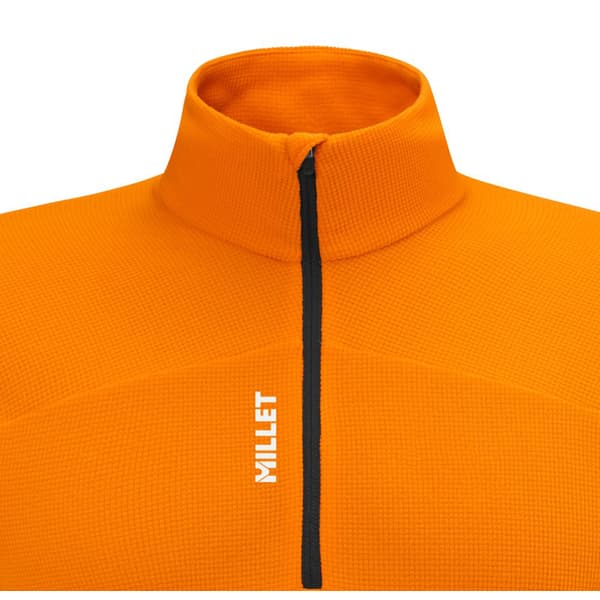 Millet K Lightgrid Fleecejakke Med Halv Lynlås Orange M Mand