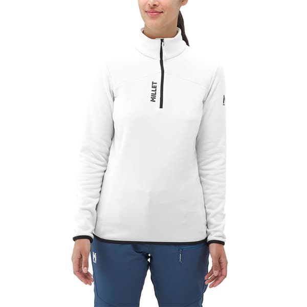 Millet Seneca Fleece Med Halv Dragkedja Vit M Kvinna