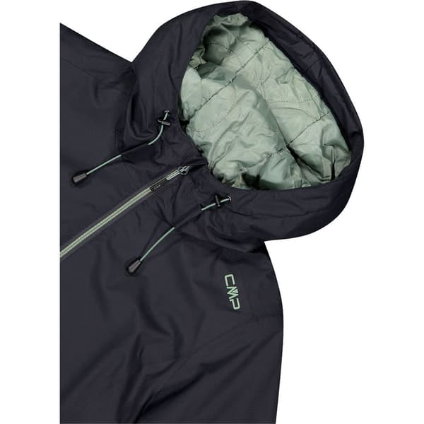 Cmp Long Fix Hood 32z1396 Jakke Sort 40 Kvinde