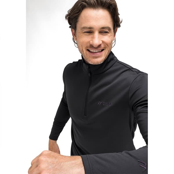 Maier Sports Midlayer Felix Puolivetoketjullinen Fleecetakki Musta L Mies