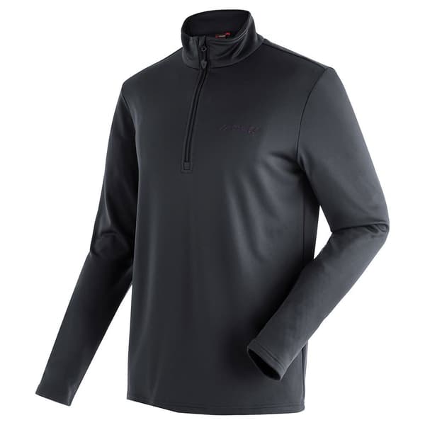 Maier Sports Midlayer Felix Puolivetoketjullinen Fleecetakki Musta L Mies