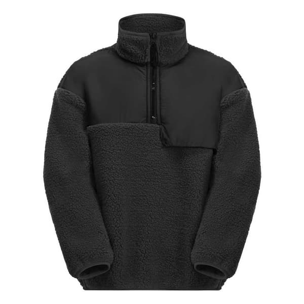 Jack Wolfskin Teen Fleecejakke Med Halv Lynlås Sort 152 cm