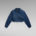 Miniatyrbild 3 av 8: G-star Relaxed Cropped Cutoff Jeansjacka Blå 2XL Kvinna