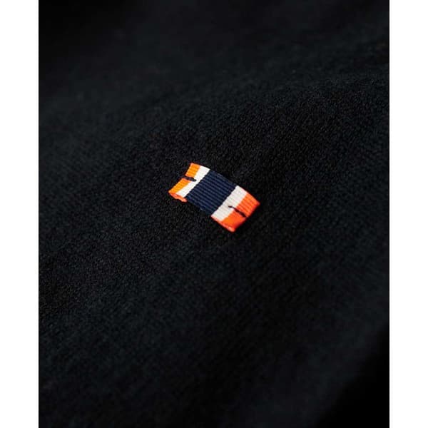 Superdry Merino Tröja Med Hög Krage Svart XL Man