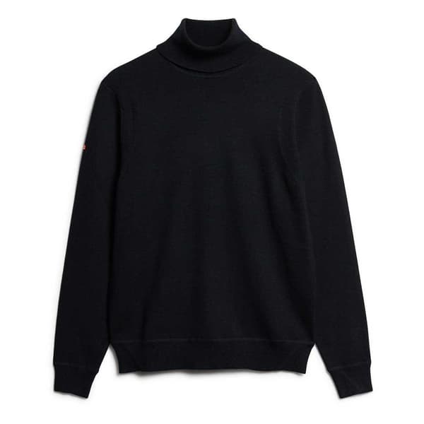 Superdry Merino Tröja Med Hög Krage Svart XL Man