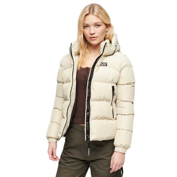 Superdry Sports Jacka Beige XL Kvinna