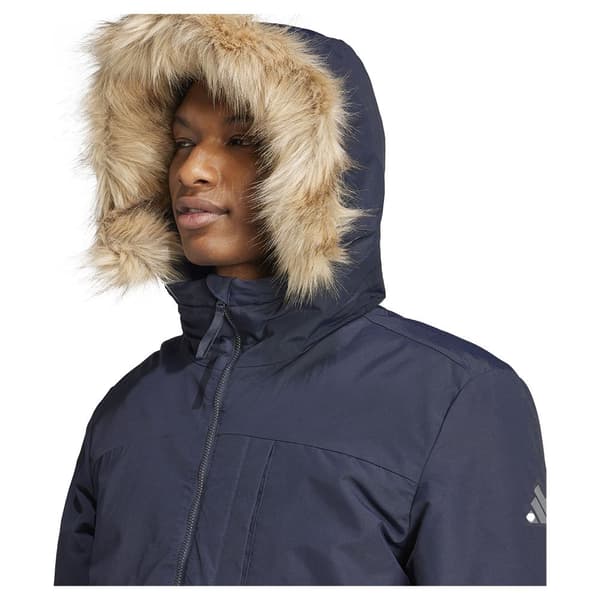 Adidas Paveric Fur Parka Grå S Man